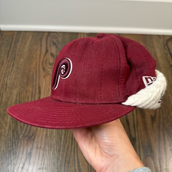 Philadelphia Phillies New Era Cooperstown Retro Fitted Winter Cap Hat 7 5/8 - Picture 1 of 7